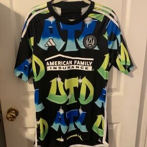 Graphic Atlanta Soccer Jersey - Black, Blue, and Green